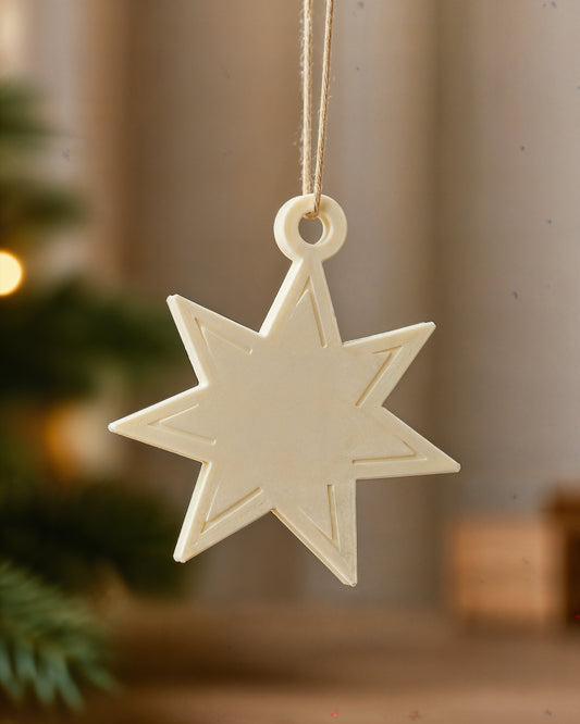 AI-assisted photorealistic visualization of the original ShapEVO LayerLight star ornament concept